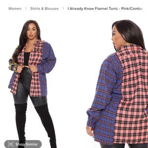 I already know flannel tunic size 3xl